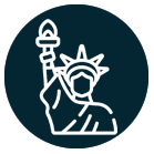 ícone seguro viagem estados unidos