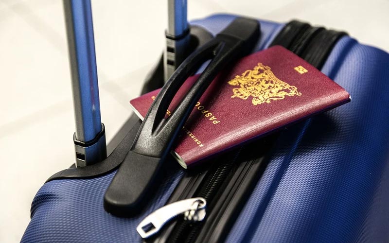Viajar com crianças: destinos e dicas para ter uma viagem segura e tranquila 3 Imagem de uma mala com passaporte