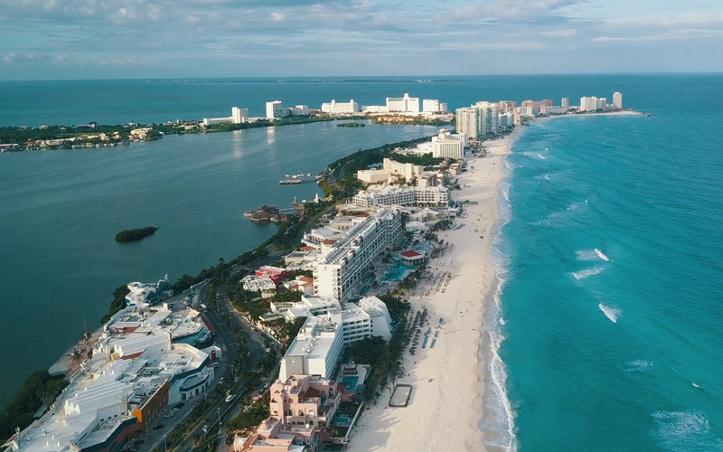 O que fazer em Cancún: descubra os melhores passeios 2 Imagem aérea de Cancún