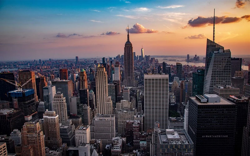 O que fazer em Nova York - Top 10 atrações na Big Apple 2 Pôr do sol na cidade de m=Manhattan, Nova York